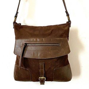 Giannotti brown suede cross body bag
